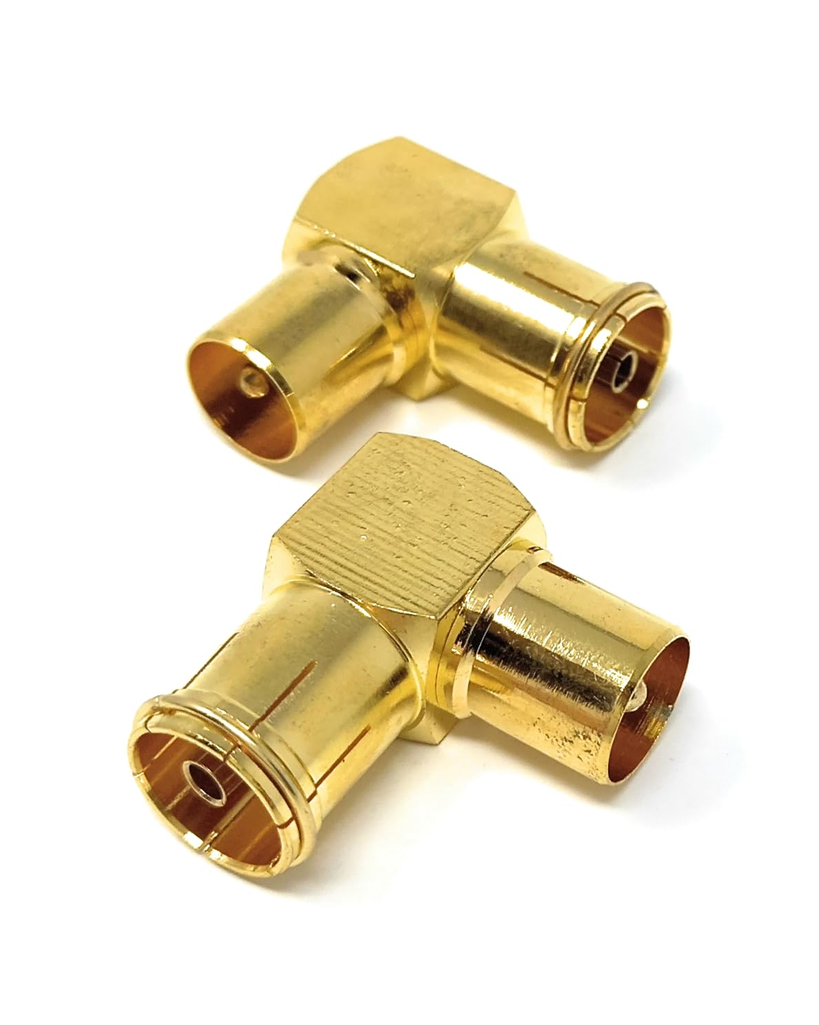 DRUT TV Male to Female Aerial Antenna Right Angle Coaxial Connector Adapter
