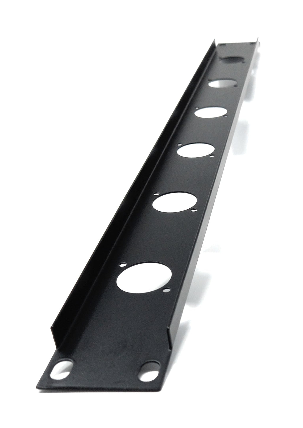 1U 19" Rack Mount D-Series Punch-Out Panel - Compatible with XLR, Speakon, and Neutrik Connectors for AV, Audio, and Computer Racks