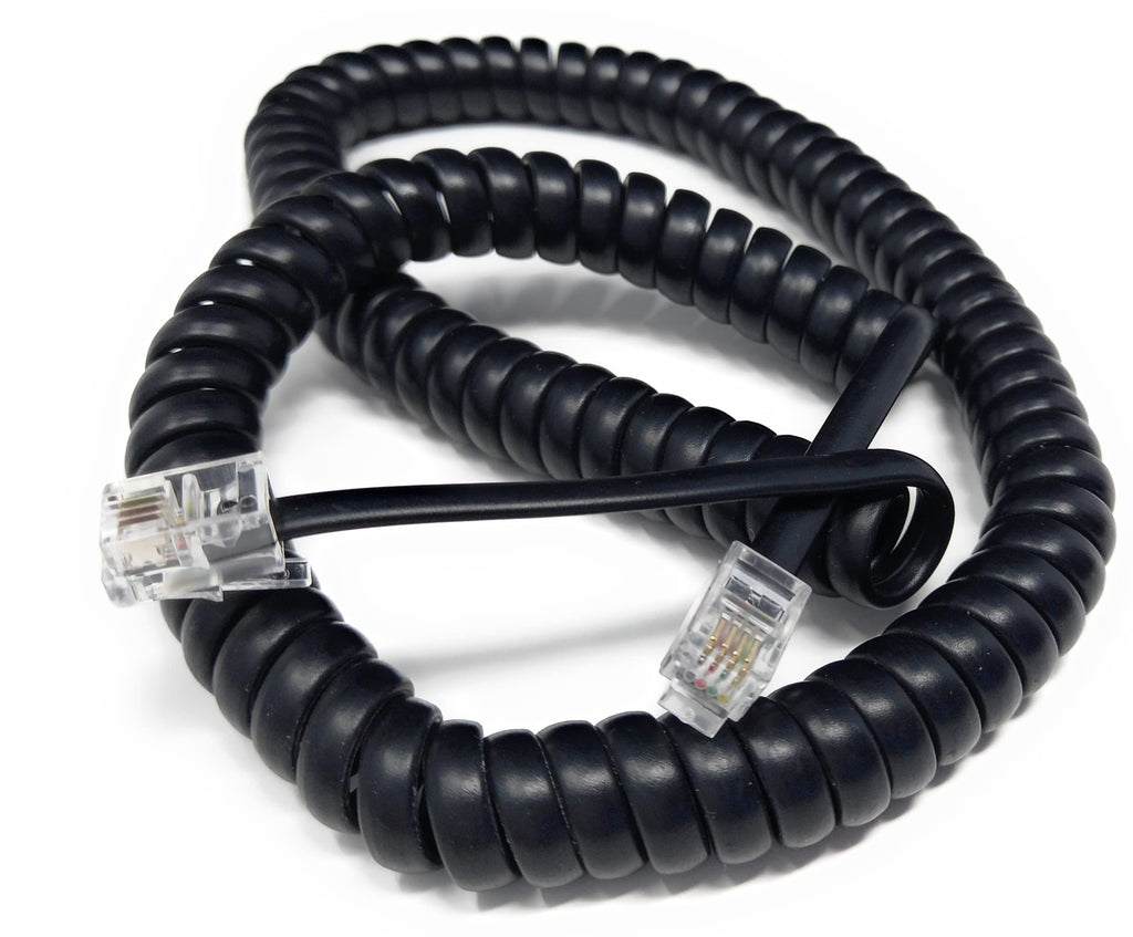 DRUT Coiled RJ10 RJ9 RJ22 4P4C 4 PIN Telephone Handset Curly Lead Cable