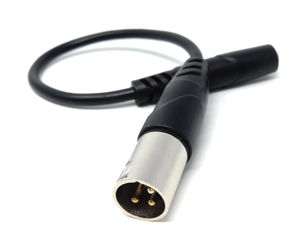 DRUT 3-Pin XLR Male to 6.35mm 1/4" Stereo Jack Socket Cable, Soft, Flexible, Gold Plated, for Audio, DJ, Live Events, Music Instruments