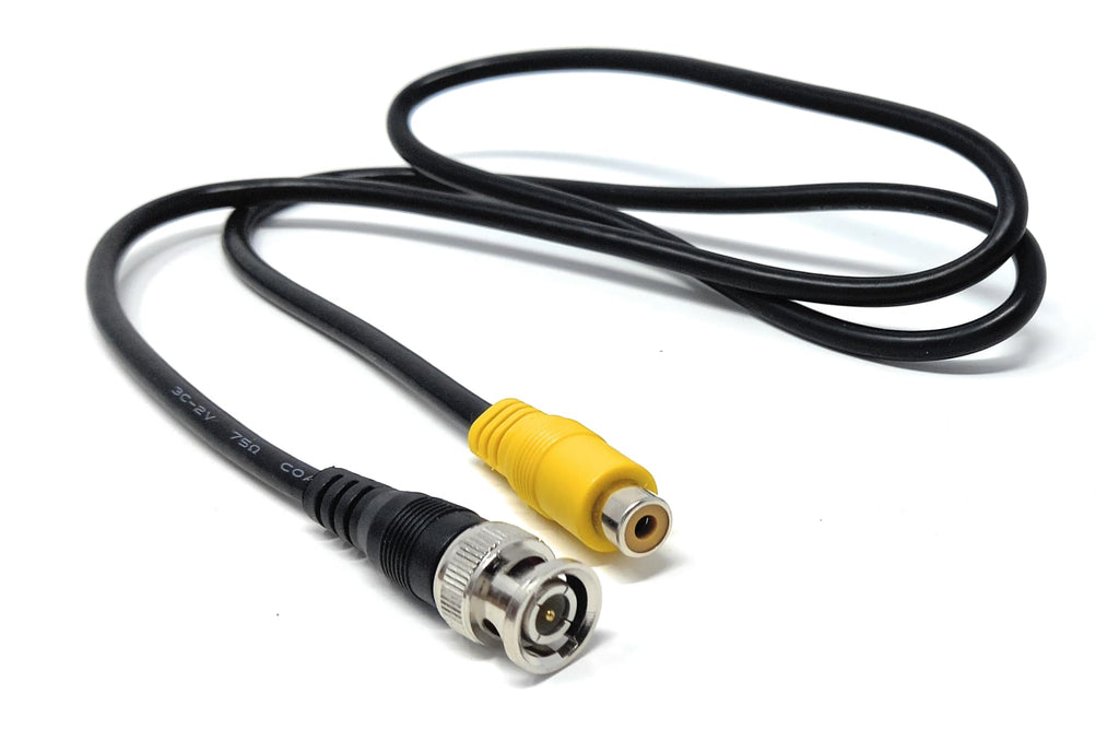 DRUT BNC Male to RCA Female Coaxial Cable Connector for HD Video, Monitor, CCTV, and Surveillance Systems