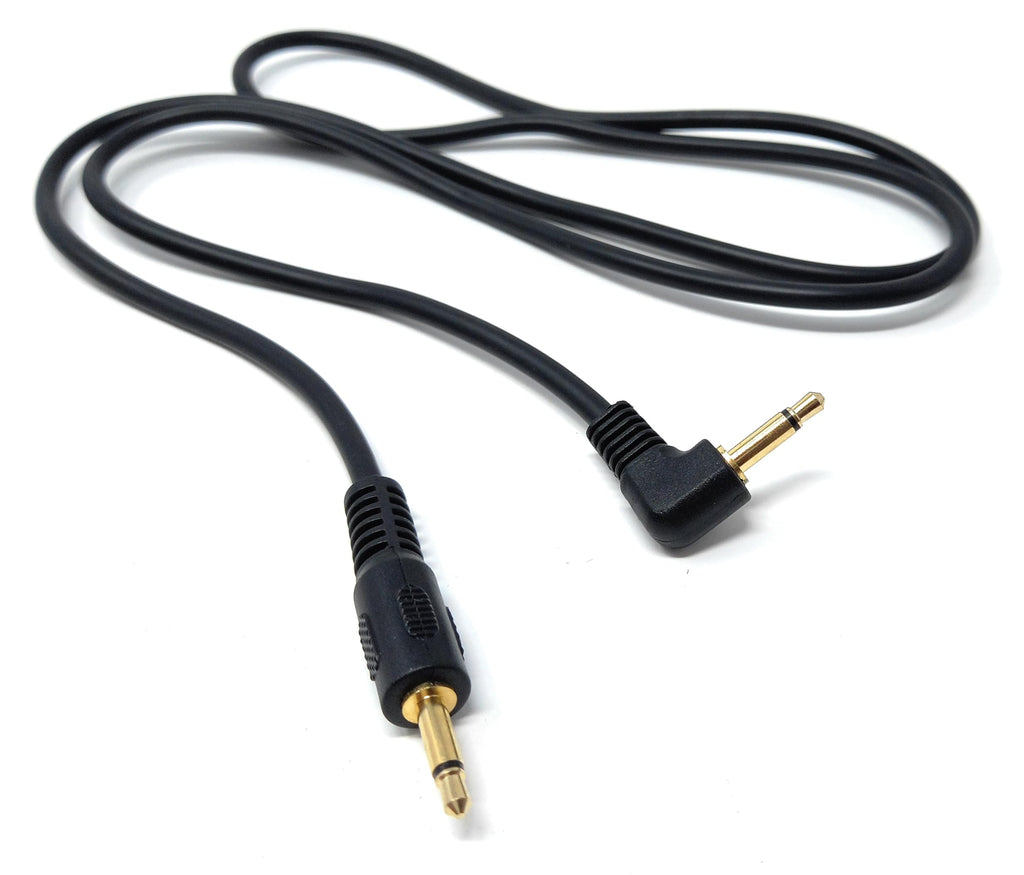 3.5mm Mono to 3.5mm Mono Jack Plug Right Angle Audio 1/8'' AUX Cord Cable Lead