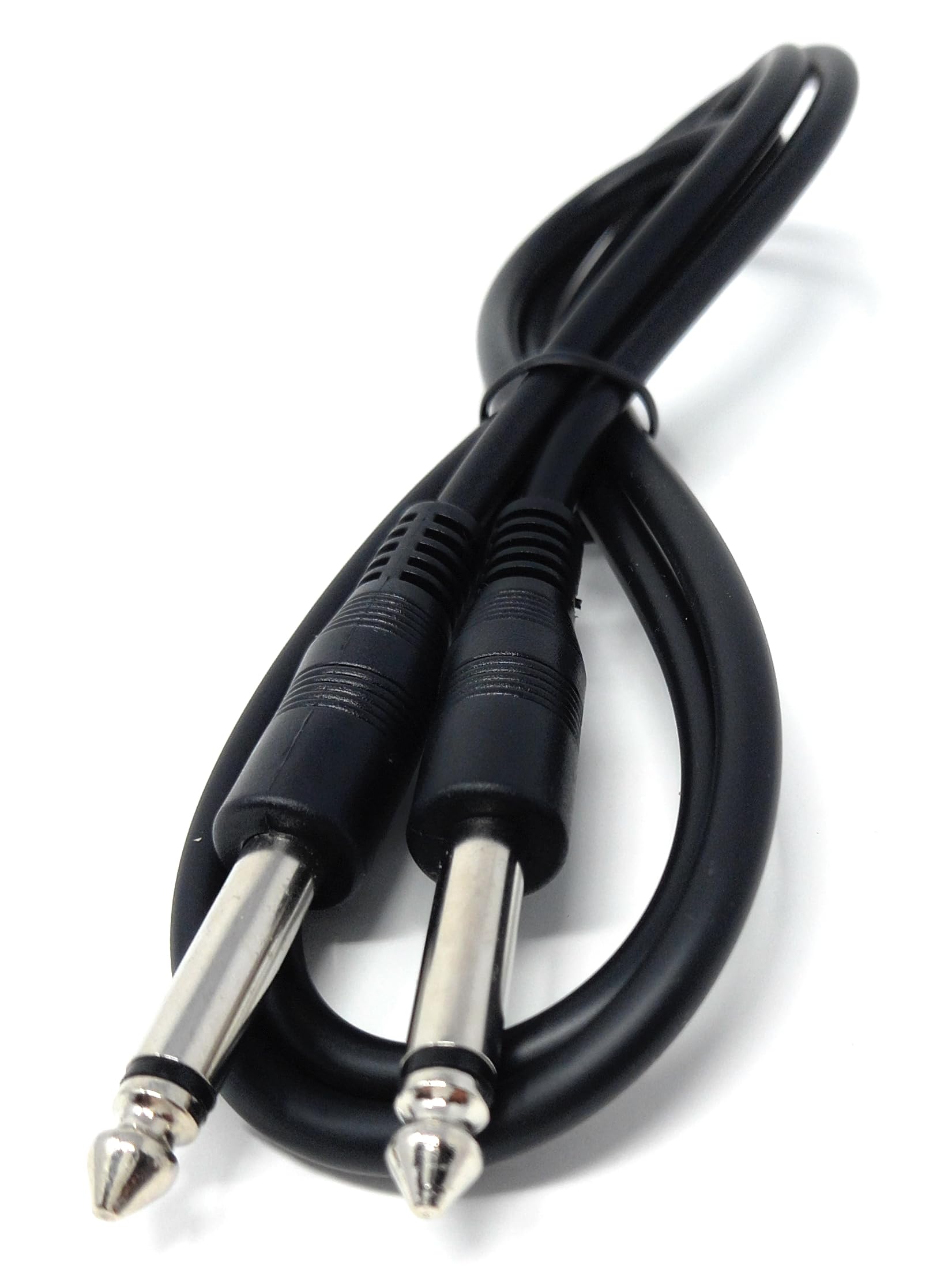 DRUT 6.35mm 1/4" TS Mono Jack to Jack Plug Lead for Guitar, Amplifiers, Music Instruments, Speakers, Microphone Cable