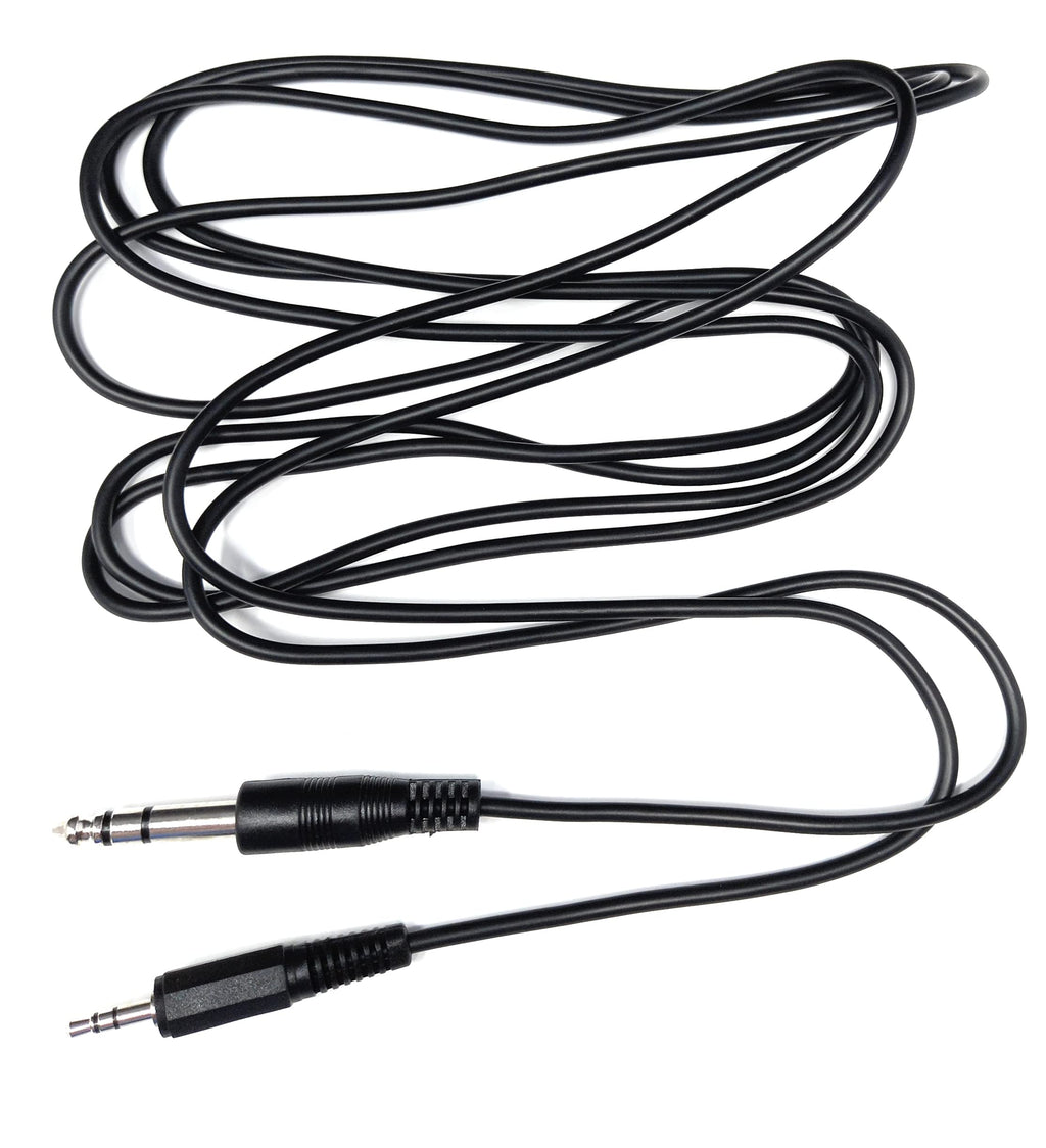 DRUT 3.5mm to 6.35mm (1/4") Stereo Jack Plug to Plug, Male to Male Audio Lead Cable