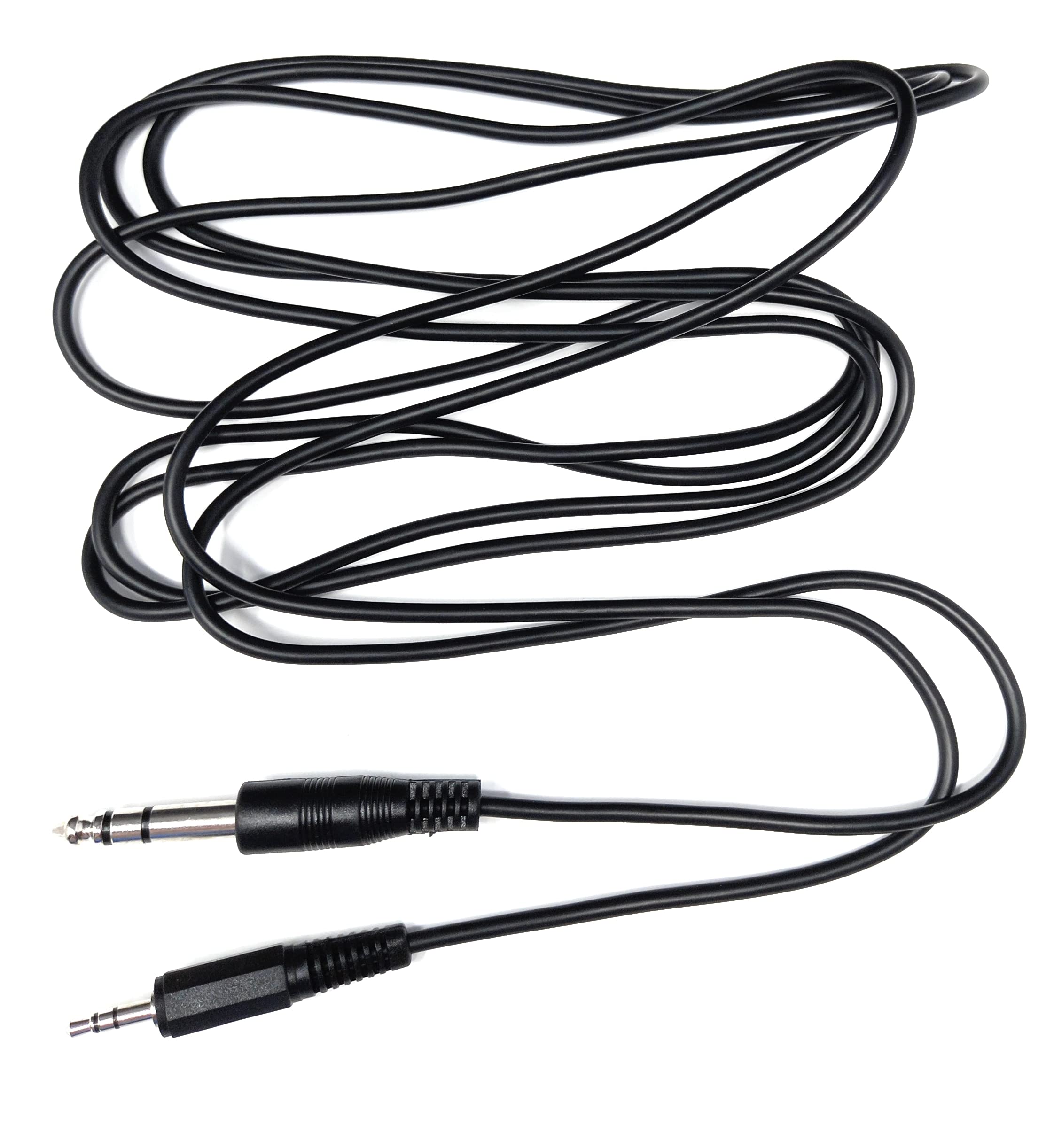 DRUT 3.5mm to 6.35mm (1/4") Stereo Jack Plug to Plug, Male to Male Audio Lead Cable
