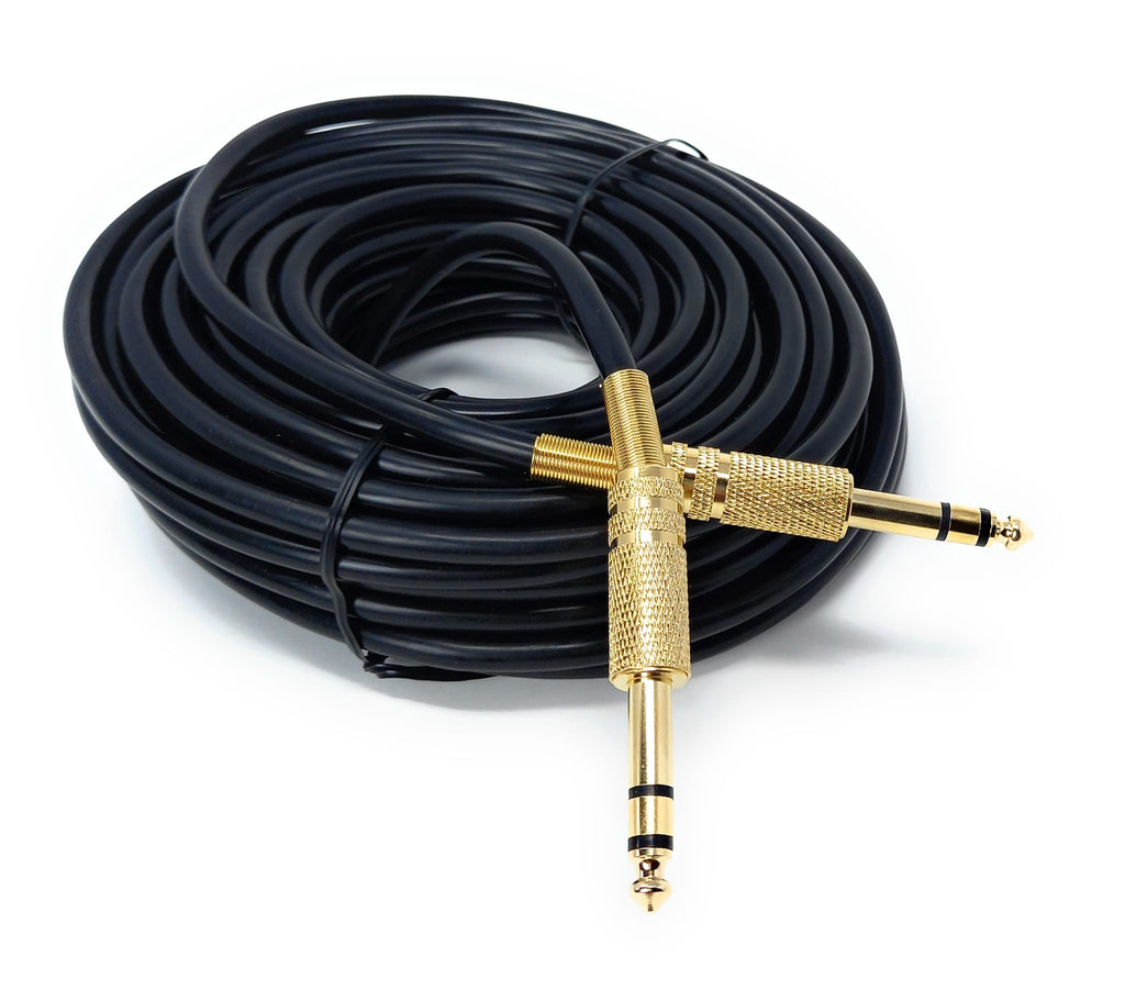 DRUT 6.35mm Male to 6.35mm Male Stereo Audio Cable, 1/4" TRS Connectors For Professional Music Instruments & Home Audio