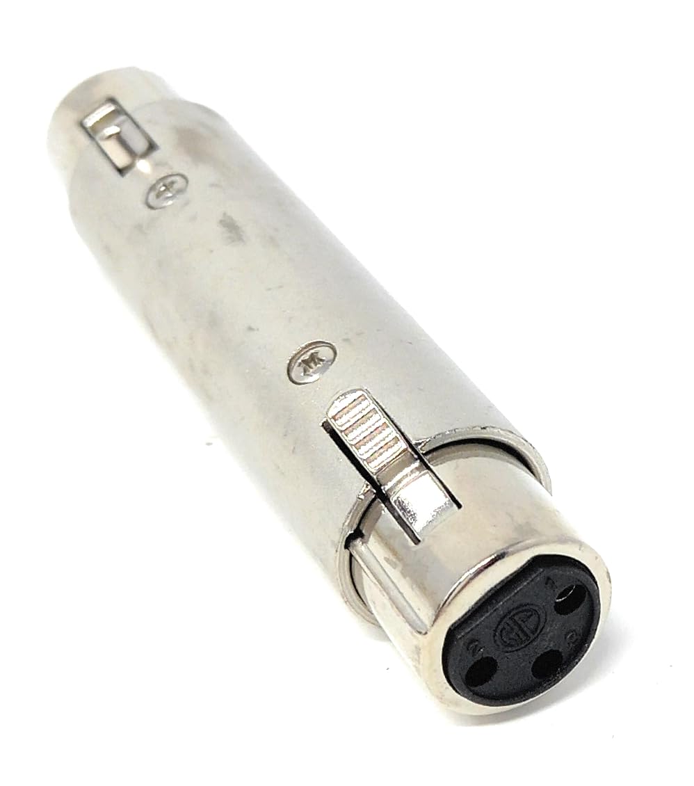 DRUT XLR to XLR Adapter – 3-Pin Female to Female (F-F) Connector, Coupler & Gender Changer for Microphone, AV, Audio & Video Equipment