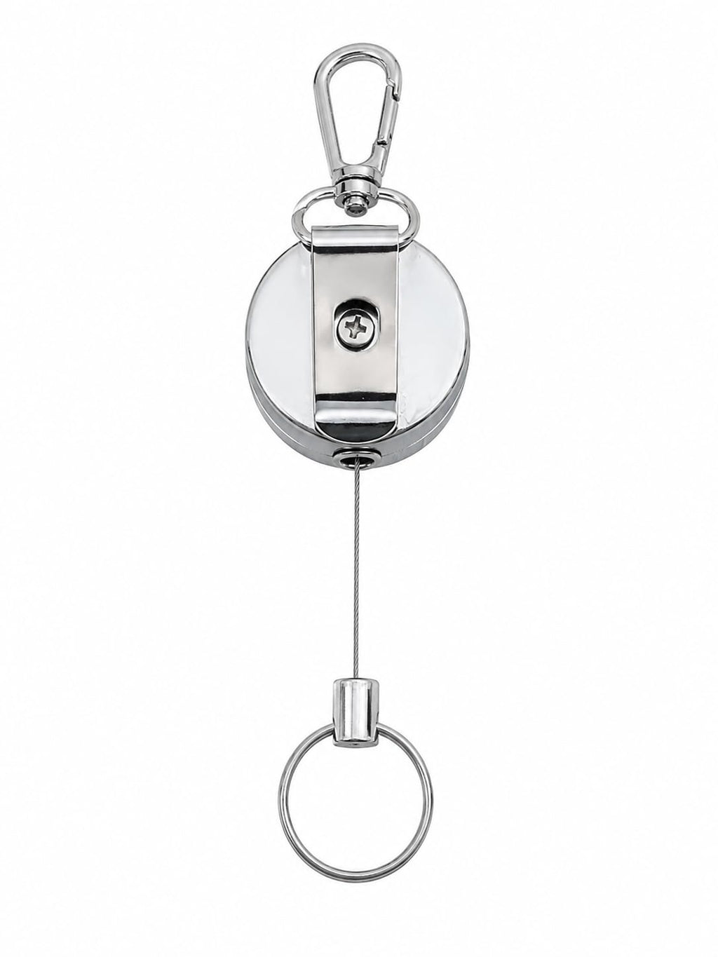 DRUT Retractable Anti-Lost Keychain with Steel Wire Rope, Elastic Key Holder for Keys, ID Cards, Passes and Outdoor Use