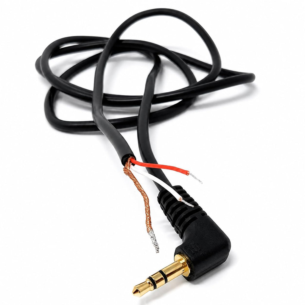 DRUT 3.5mm Stereo AUX Jack Plug to 3 Pole Solder Bare Wire