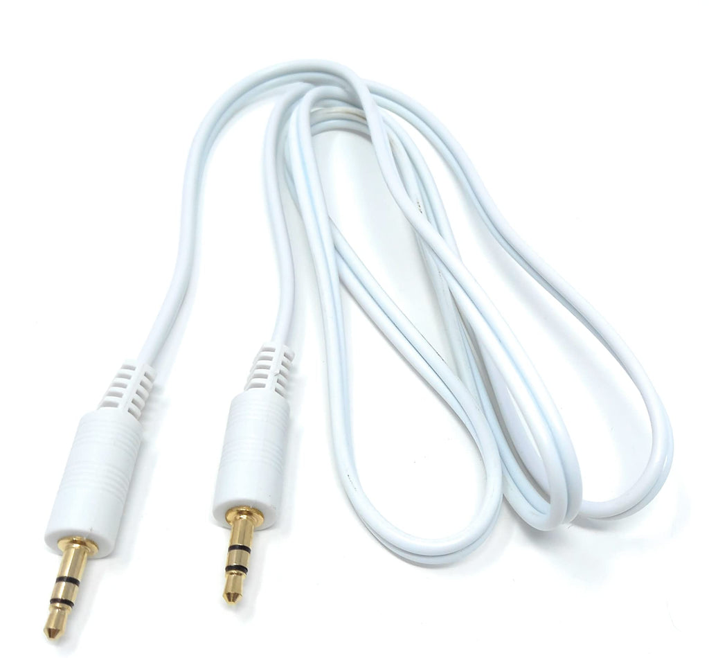 DRUT 3.5mm to 3.5mm Stereo Audio AUX Cable Gold Connectors, Small 3 pin Jack to Jack Speaker Lead