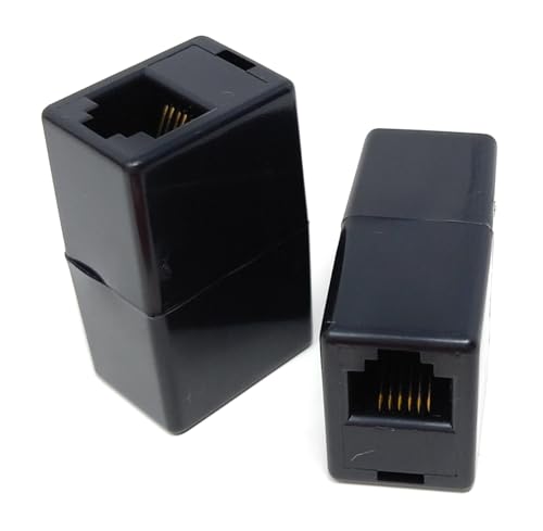 DRUT RJ12 (RJ11) 6P6C 6 Pin Female Coupler Adapter Cable Joining, Gender Changer, Extender