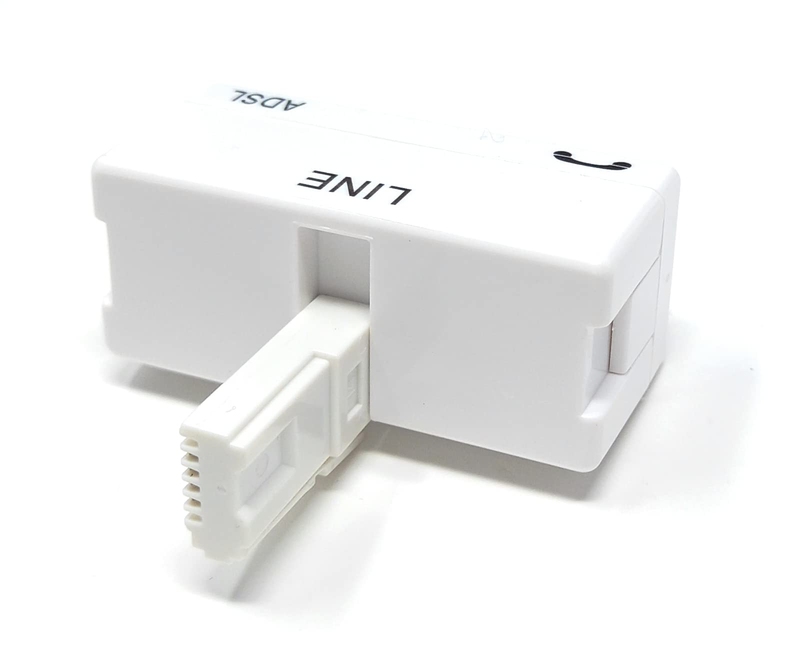 DRUT BT Plug to BT Phone & RJ11 ADSL Sockets Telephone Broadband Modem Microfilter Lead Cable Adapter (1 Male to 2 Female)