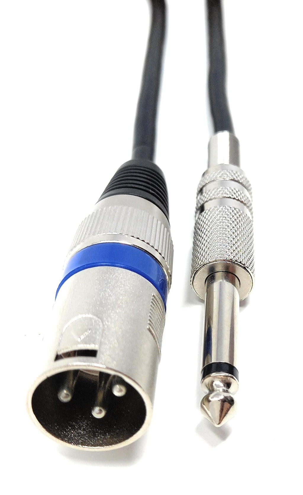 DRUT XLR Male to 6.35mm TS Mono Male Plug Audio Connector, Microphone Screened Cable for Amplifiers, Music Instruments