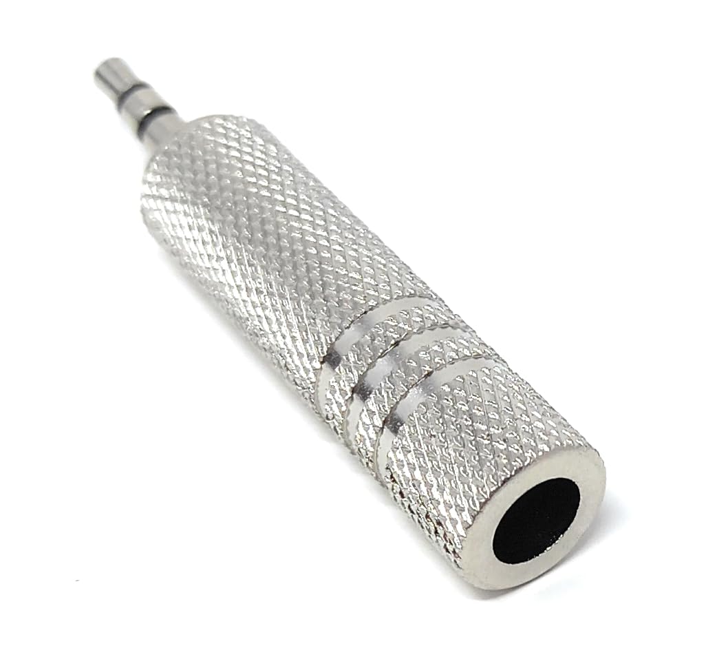 DRUT 3.5mm Stereo Male Jack to 6.35mm Stereo Socket Cable Audio Male to Female Adapter