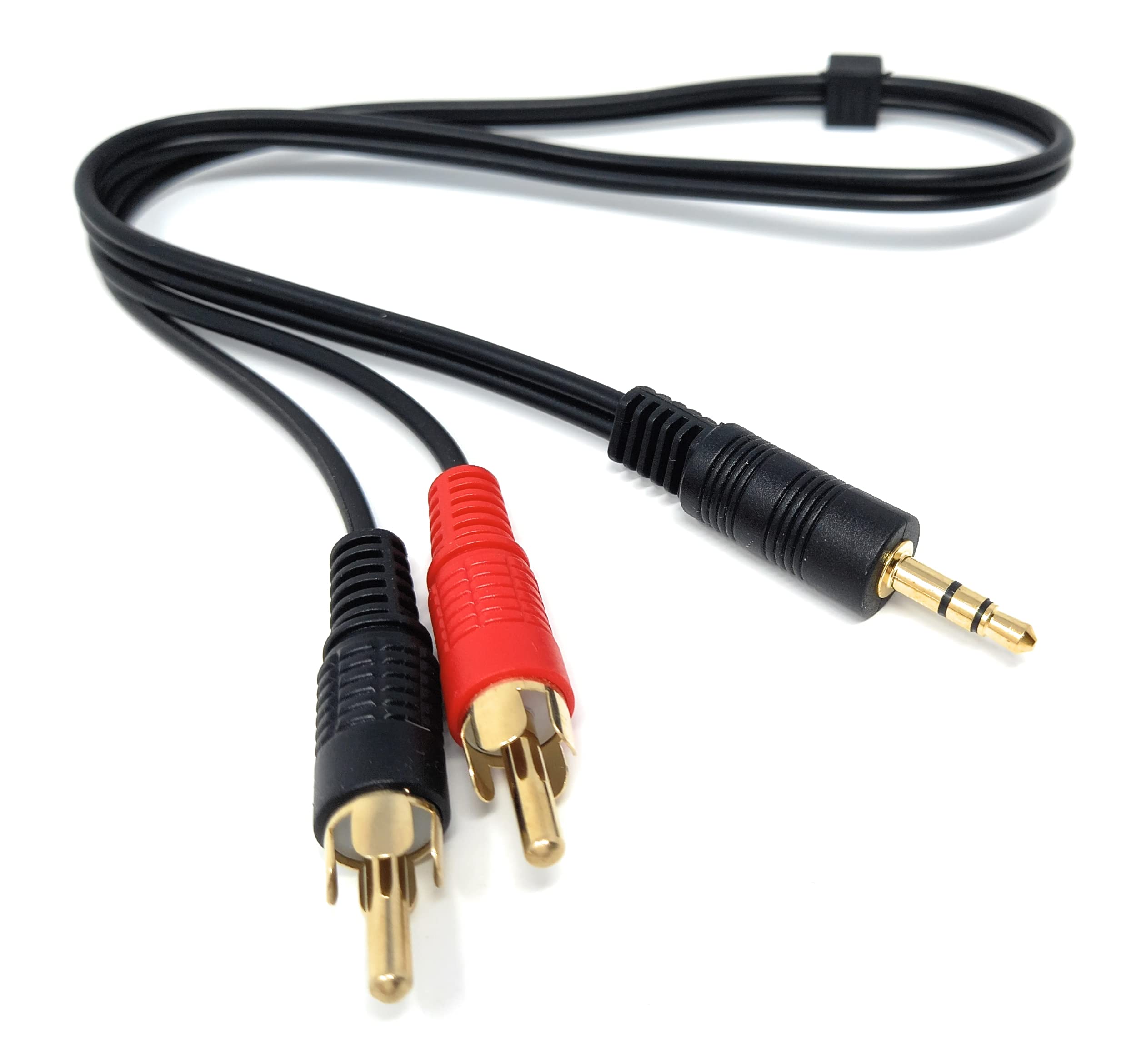 DRUT 3.5mm to Twin RCA Stereo Aux Phono Audio Cable Mini Jack Lead Cord Y Splitter Headphone Cord RCA Y Splitter Adapter