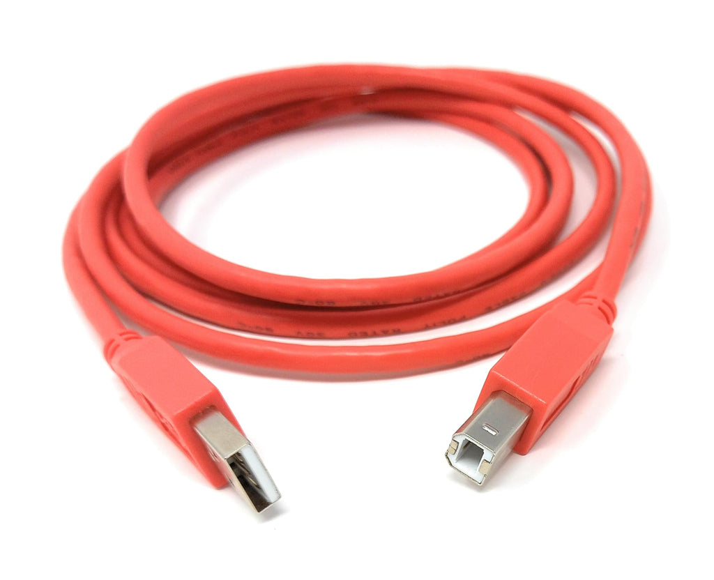 DRUT USB B Cable for DJ Controllers & MIDI Devices, Printer Style Lead for Mixers, Turntables, Keyboards, Samplers, Synthesizers, Compatible with Numark, Pioneer, Traktor, Denon, Akai, Serato
