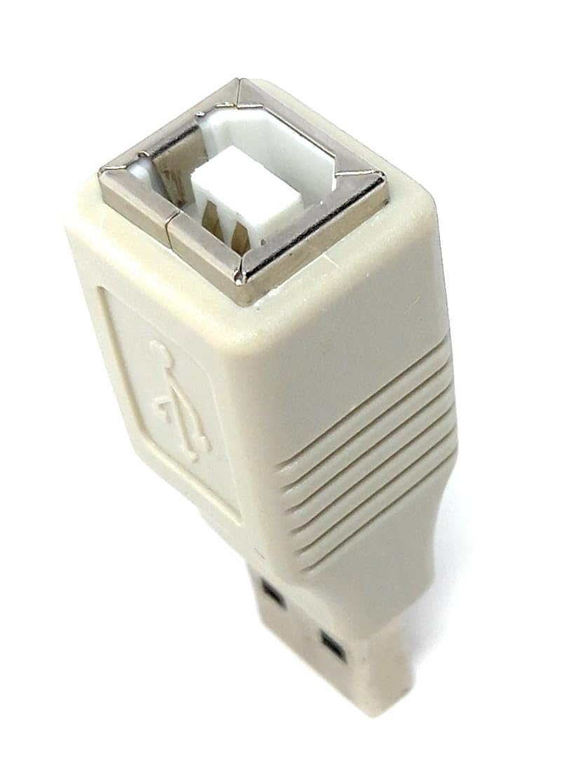 USB 2.0 A Male to Type B Female Adapter Convertor for Printer, Scanner, PC, Music Instruments, Hard Drive
