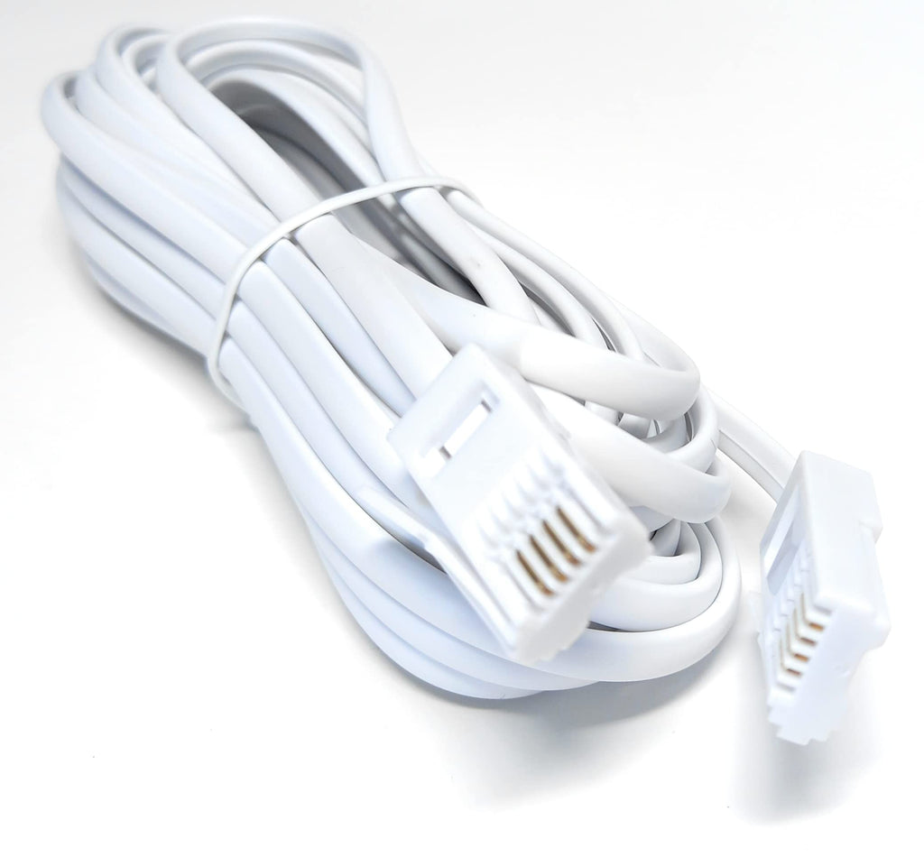DRUT BT to BT 4 Wire 431A Male to Male Plug Telephone Flat Cable Lead