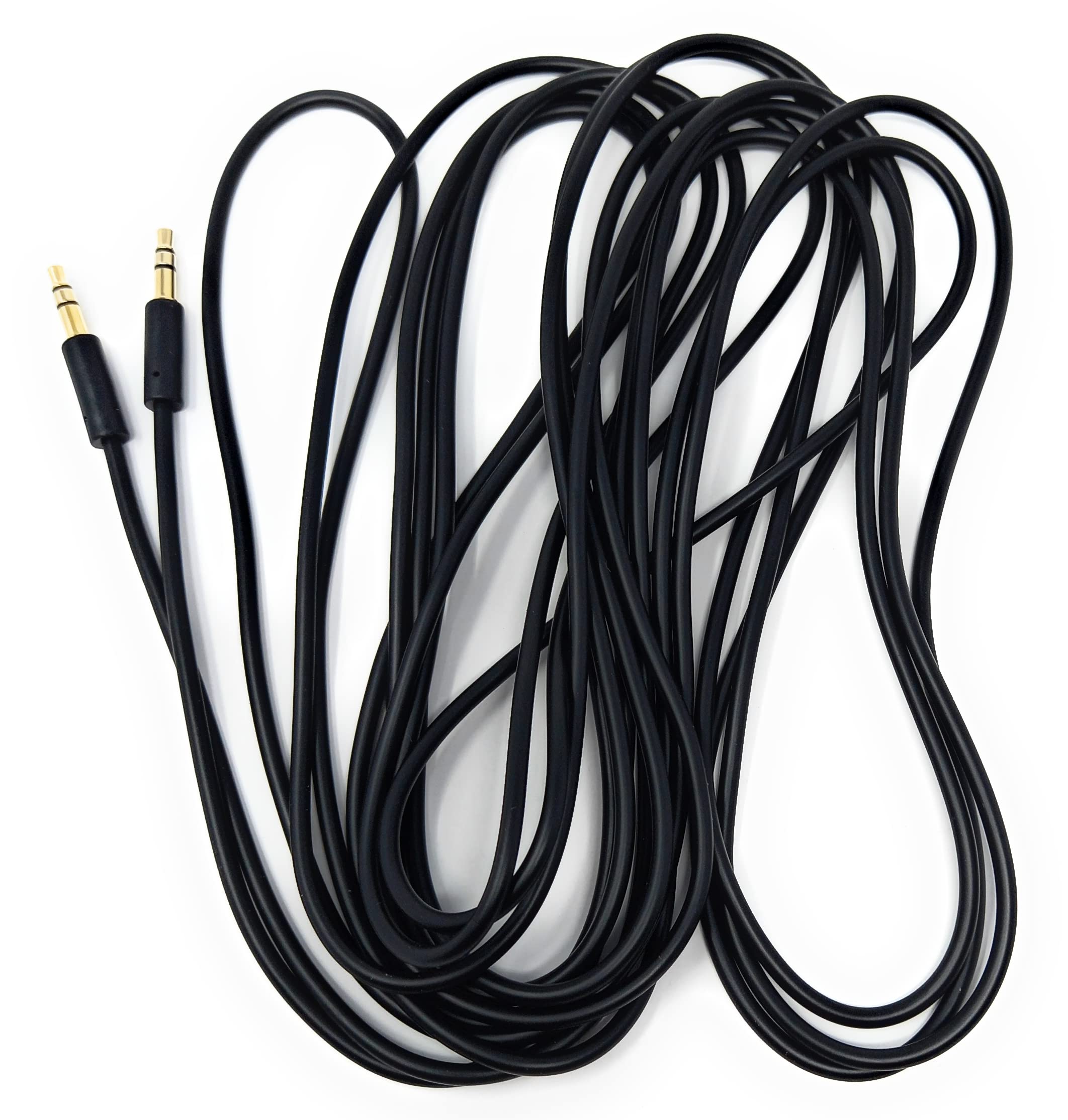 DRUT 3.5mm Stereo Audio Jack Plug to Plug, Male to Male AUX, Slim Flexible Lead Cable