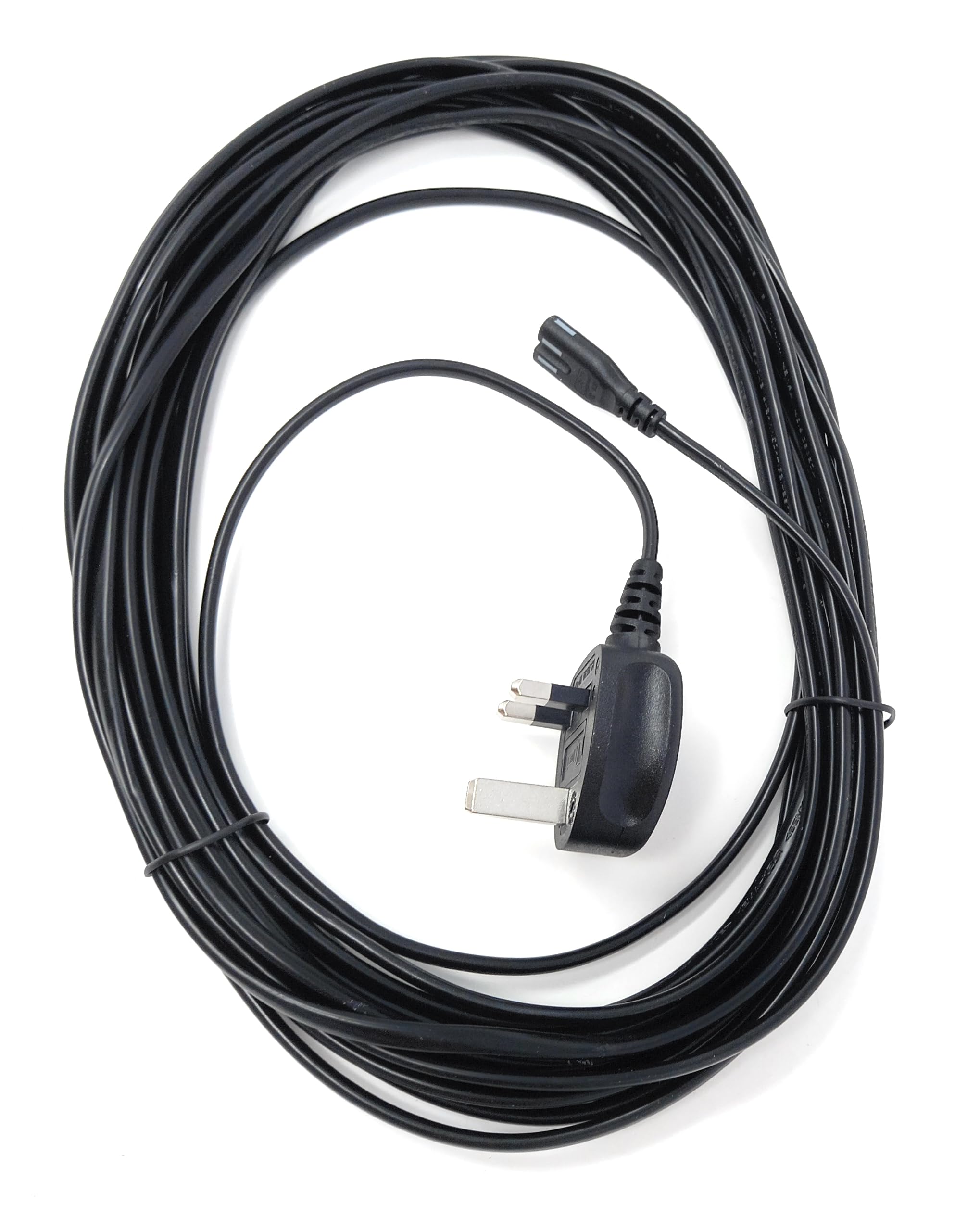UK Power Cable 3A Fused Plug to C7 Figure-8 Lead – Compatible with PS5, PS4, Xbox, Laptops, Smart TVs, DVD Players, and Chargers