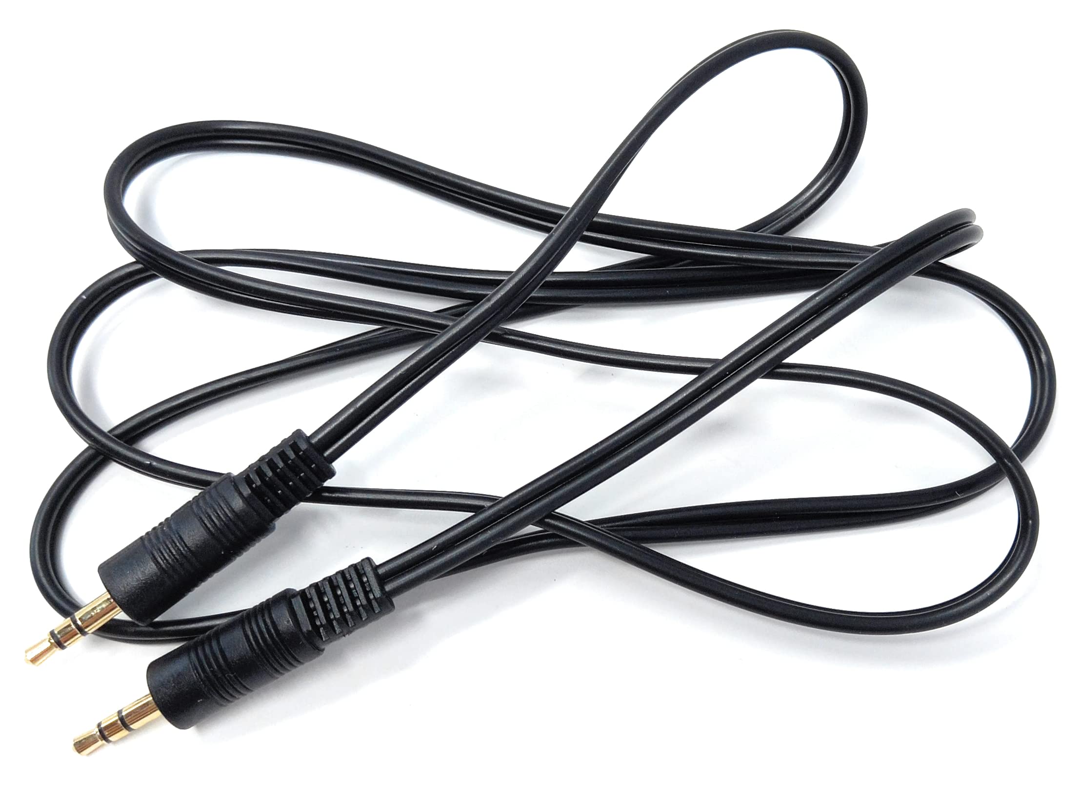 DRUT 3.5mm to 3.5mm Stereo Audio AUX Cable Gold Connectors, Small 3 pin Jack to Jack Speaker Lead