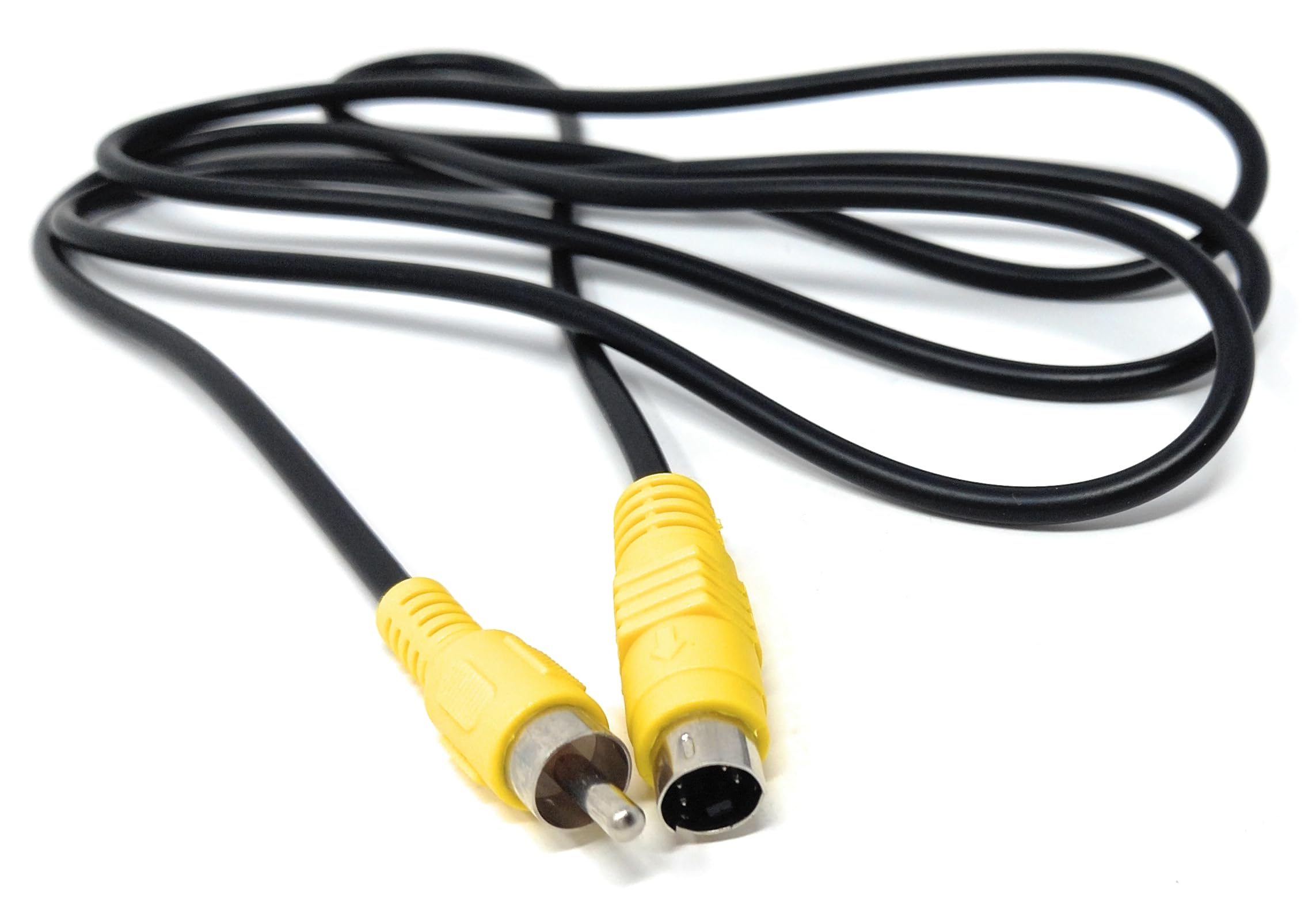 DRUT 1.5m Single RCA to S-Video 4-Pin TV AV Converter Cable – Adapter for PC, Computer, Video, and Projector