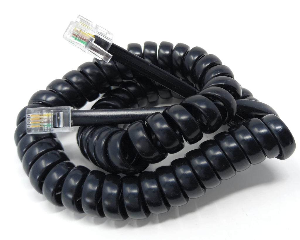 DRUT Coiled RJ10 RJ9 RJ22 4P4C 4 PIN Telephone Handset Curly Lead Cable