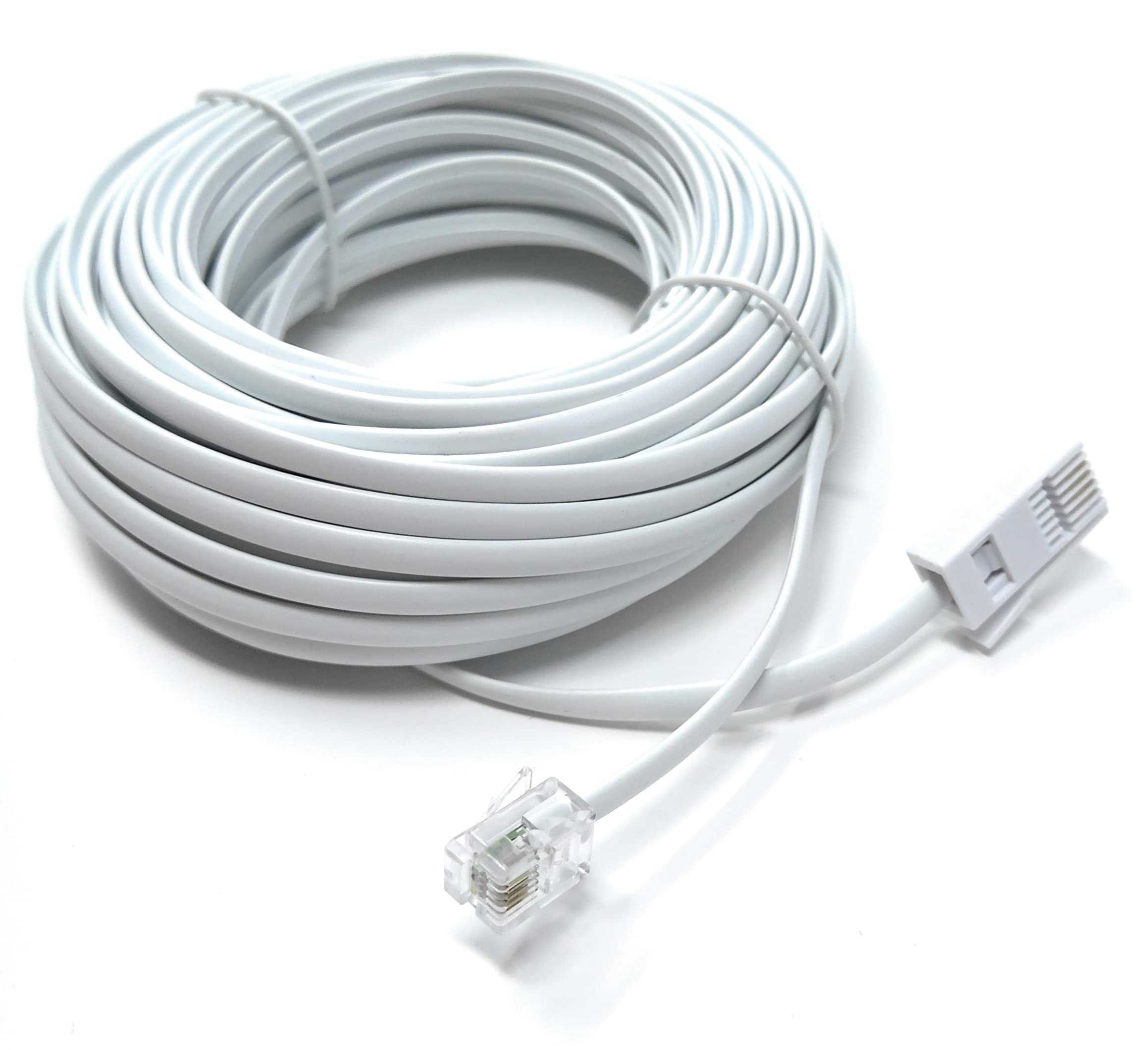 DRUT RJ11 to BT, 4 Pin Male to Male Rollover Cable Modem Router Lead Cord VDSL/ADSL (not for telephone)