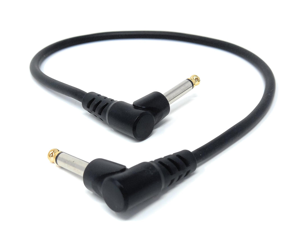 6.35mm Right Angle TS Instrument Cable - 90 Degree 1/4 Inch Mono Guitar Patch Cable for Amps, Mixers, and Pedals