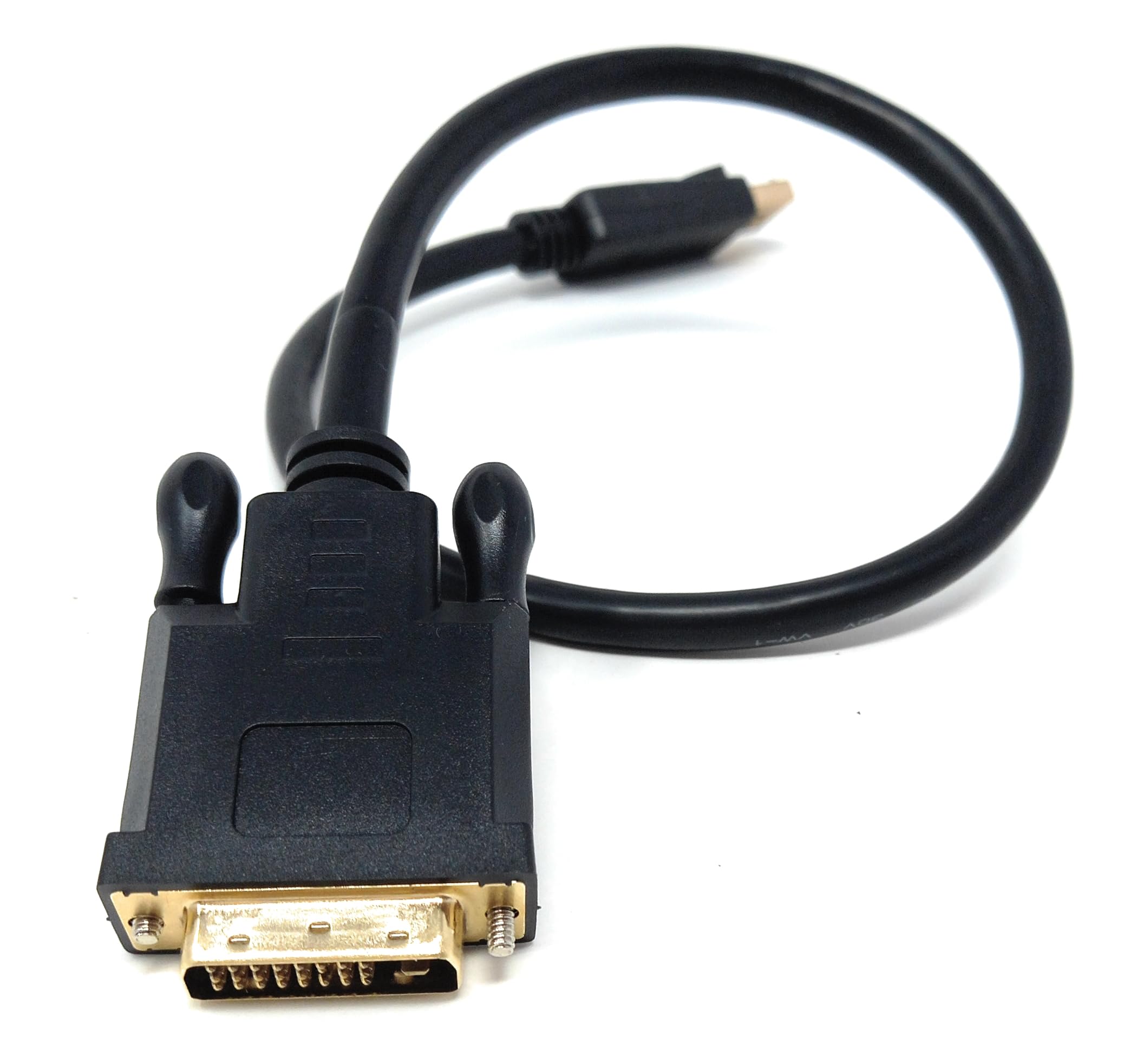 DRUT 0.5m DisplayPort Male to DVI Male Cable – DP to DVI Monitor Adapter Lead for PC, Laptop, Graphics Card to Display, Projector, HDTV