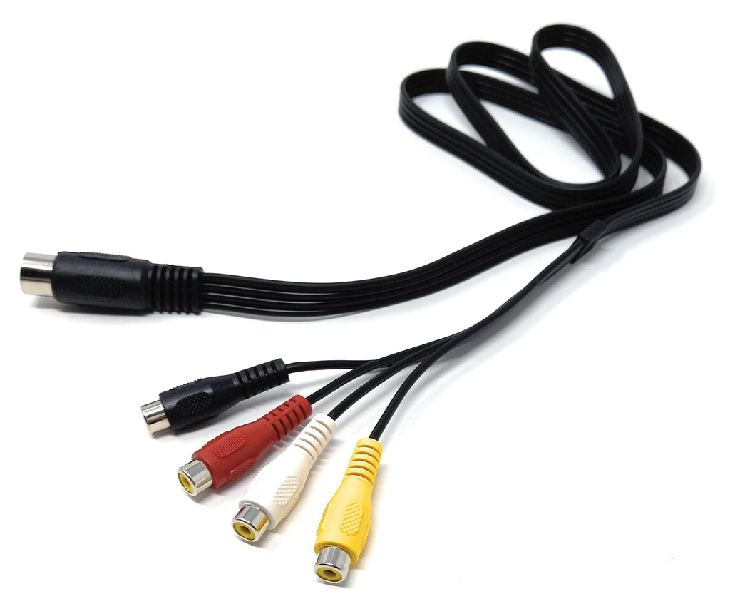 5 Pin Din to 4 x RCA Phono Female Sockets Audio Video Lead Cable