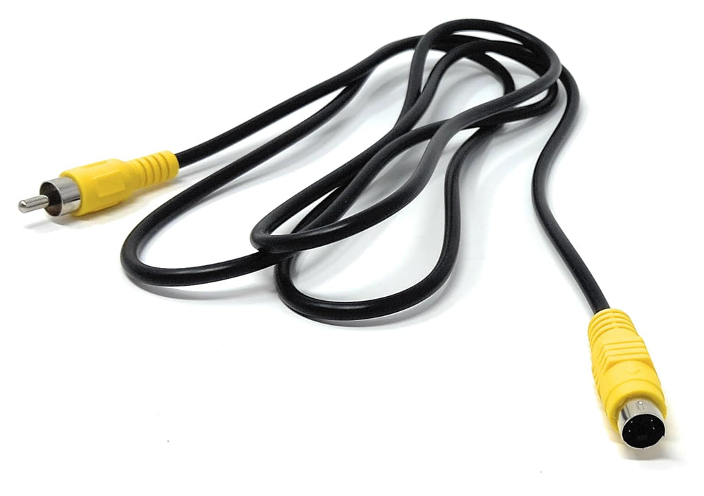 DRUT 1.5m Single RCA to S-Video 4-Pin TV AV Converter Cable – Adapter for PC, Computer, Video, and Projector