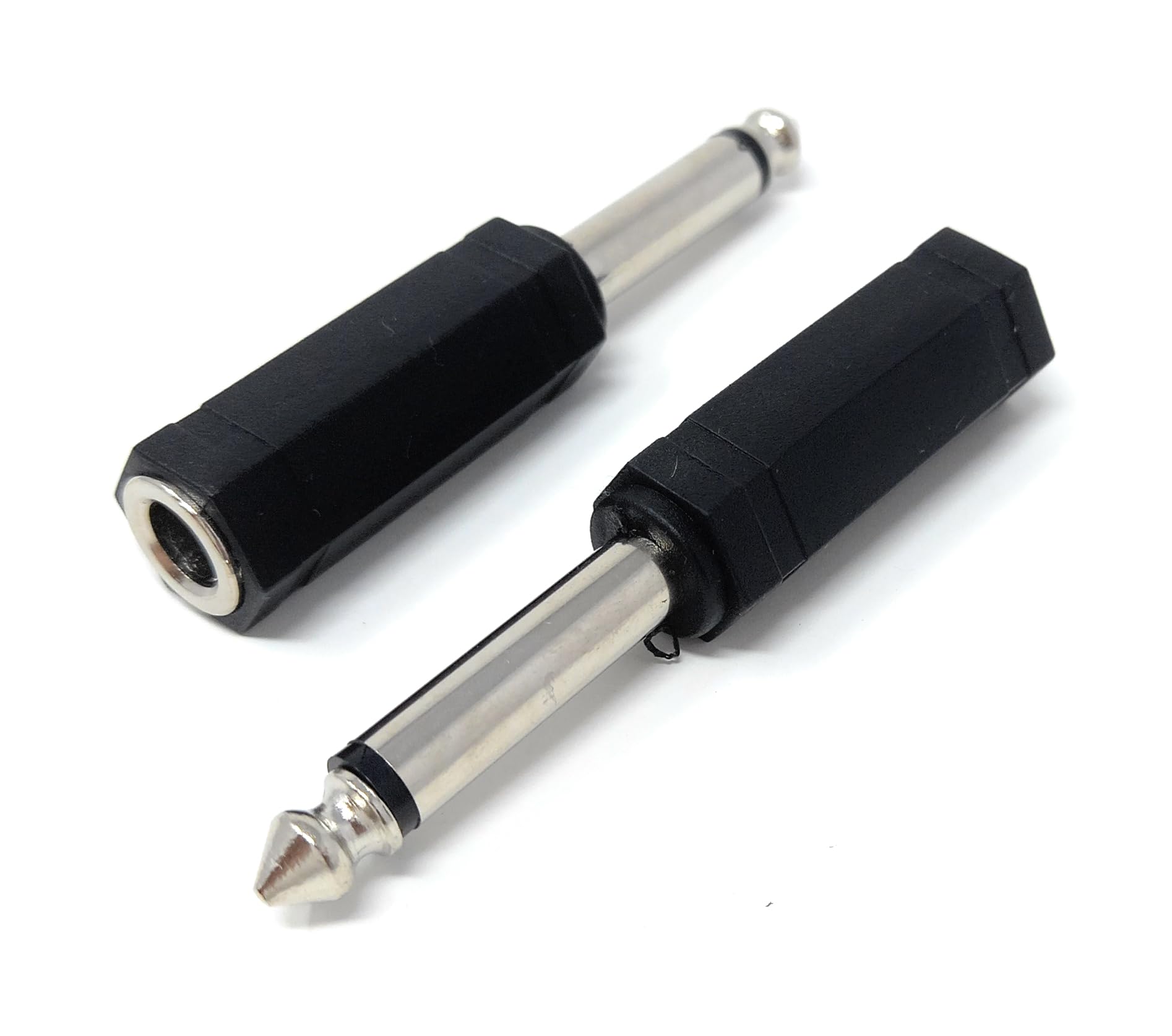DRUT 6.35mm 1/4 Mono Jack Plug to 6.35mm 1/4 Stereo Socket Cable Converter Adapter
