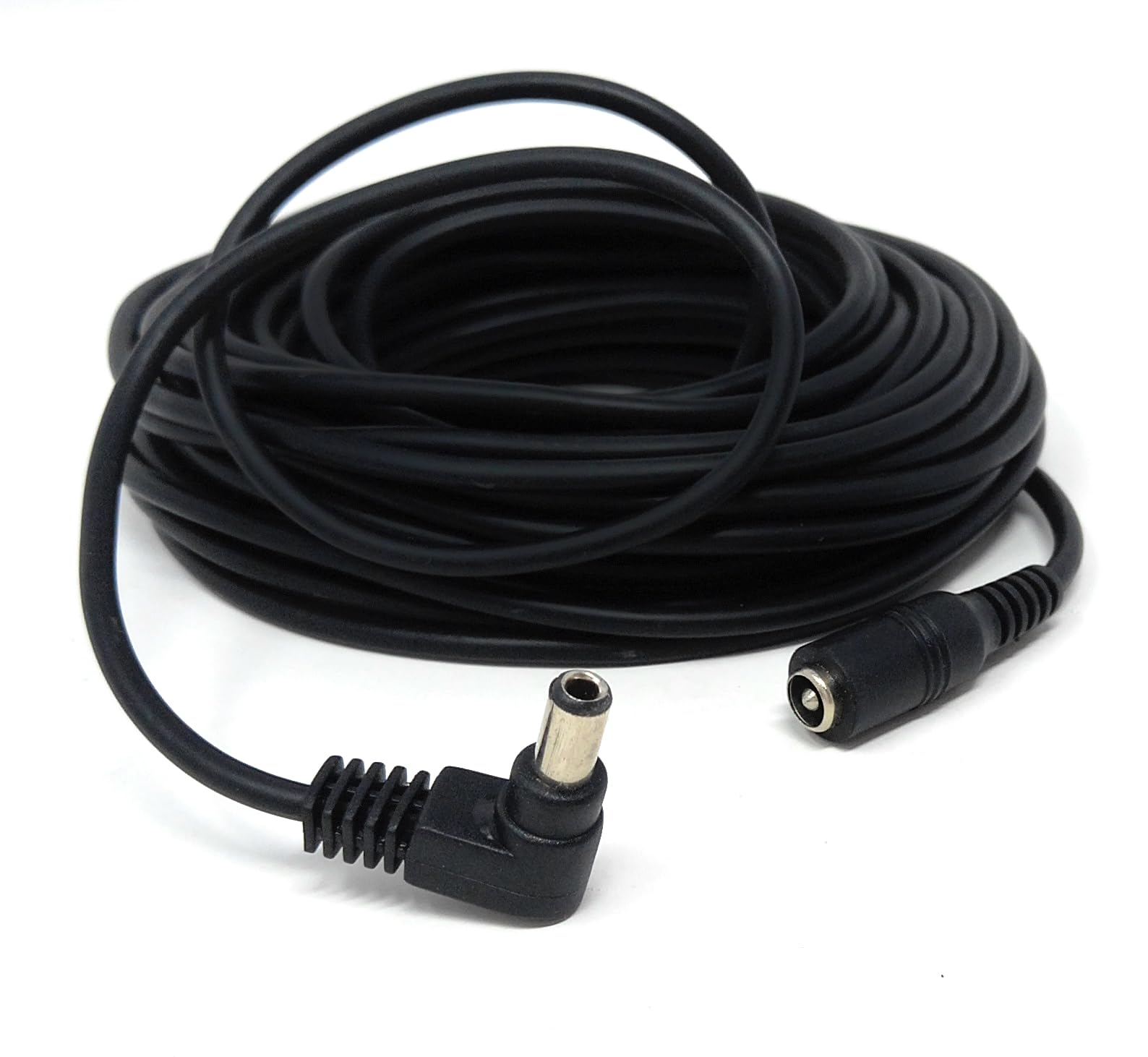 Right Angled 5.5mm x 2.5mm DC Power Extension Cable – Male to Female Adapter for CCTV, LED Signs, Solar-Powered Devices, and More
