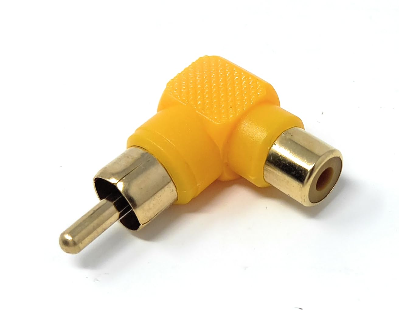 DRUT RCA Phono Right Angled Adapter Audio Plug to Socket Male to Female Gold Plated