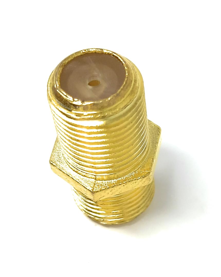 DRUT F-Type to F-Type Coupler Adapter Female to Female RG6 Coaxial TV Cable Extension Barrel Connectors