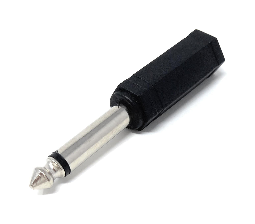 DRUT 6.35mm 1/4 Mono Jack Plug to 6.35mm 1/4 Stereo Socket Cable Converter Adapter