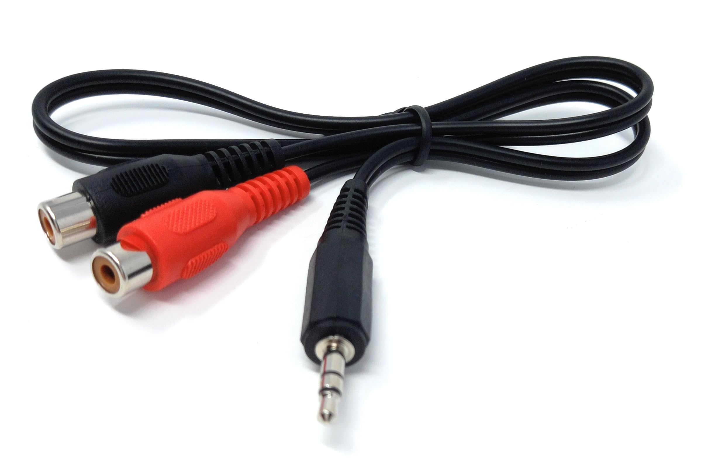 DRUT 3.5mm Stereo Jack to 2 x RCA Phono Sockets Extension Splitter Cable Lead