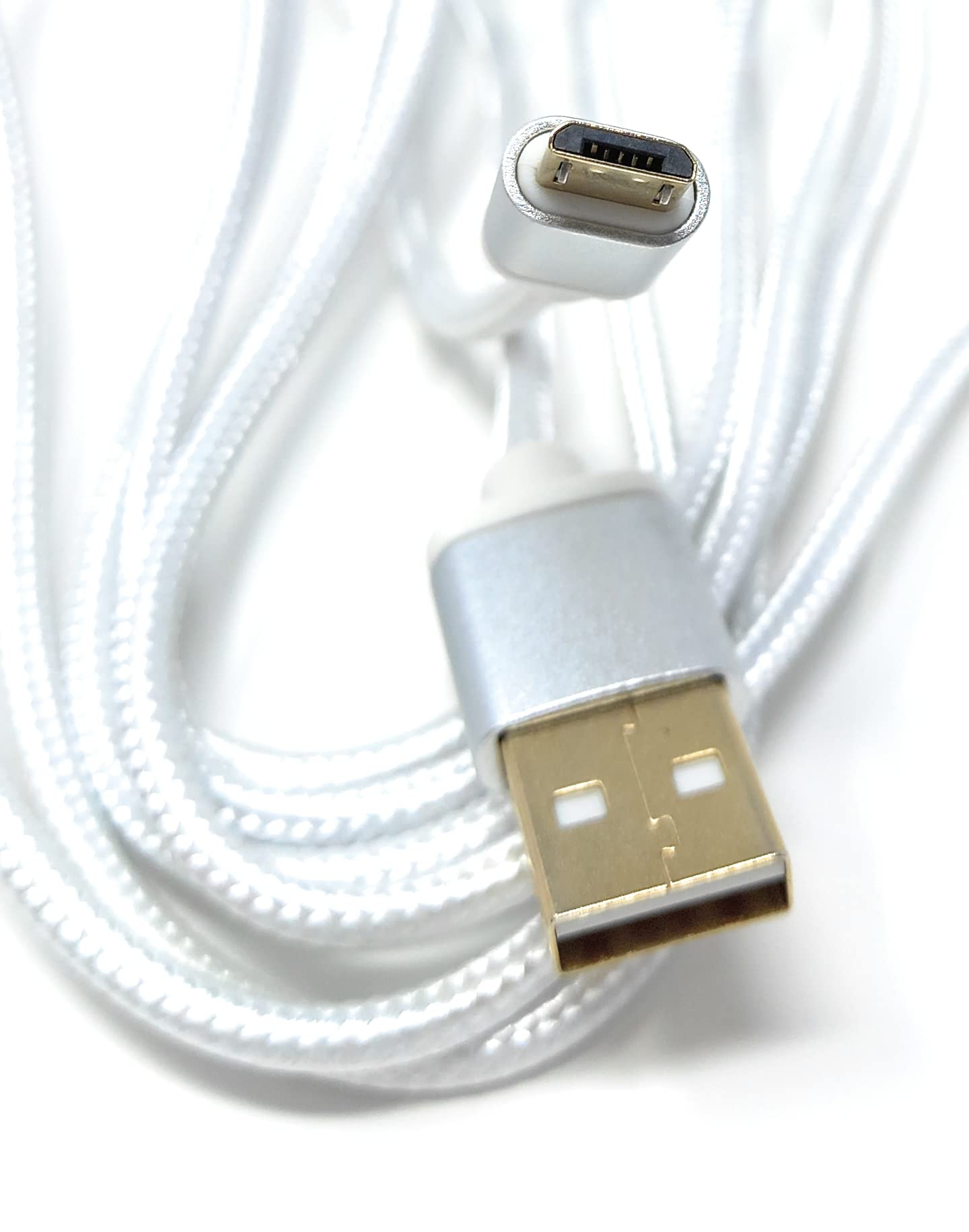 DRUT Micro USB to USB 2.0 Fast Charger Braided Cable 24AWG, A-Male to Micro B Gold Connectors Lead