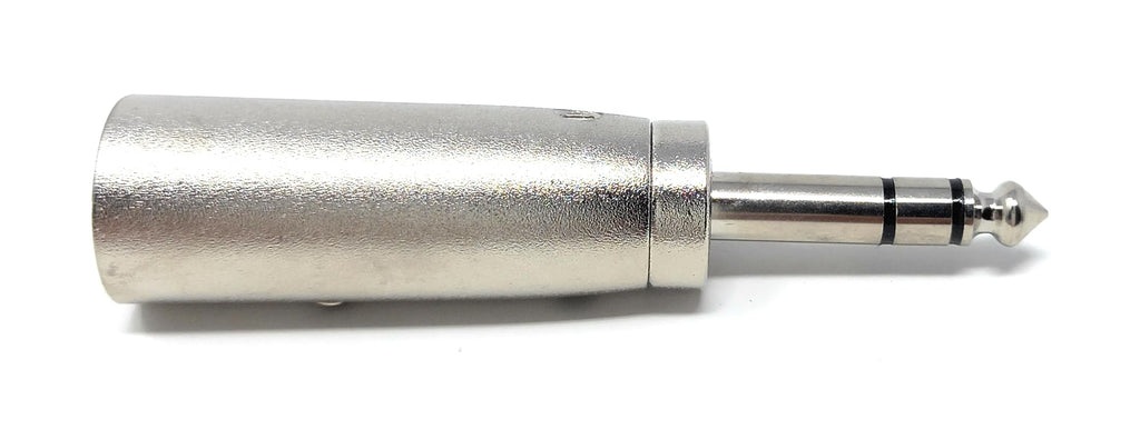 DRUT 6.35mm Stereo Jack to XLR Male Adapter, Audio Cable Converter for Instruments, Microphones, and DJ Equipment