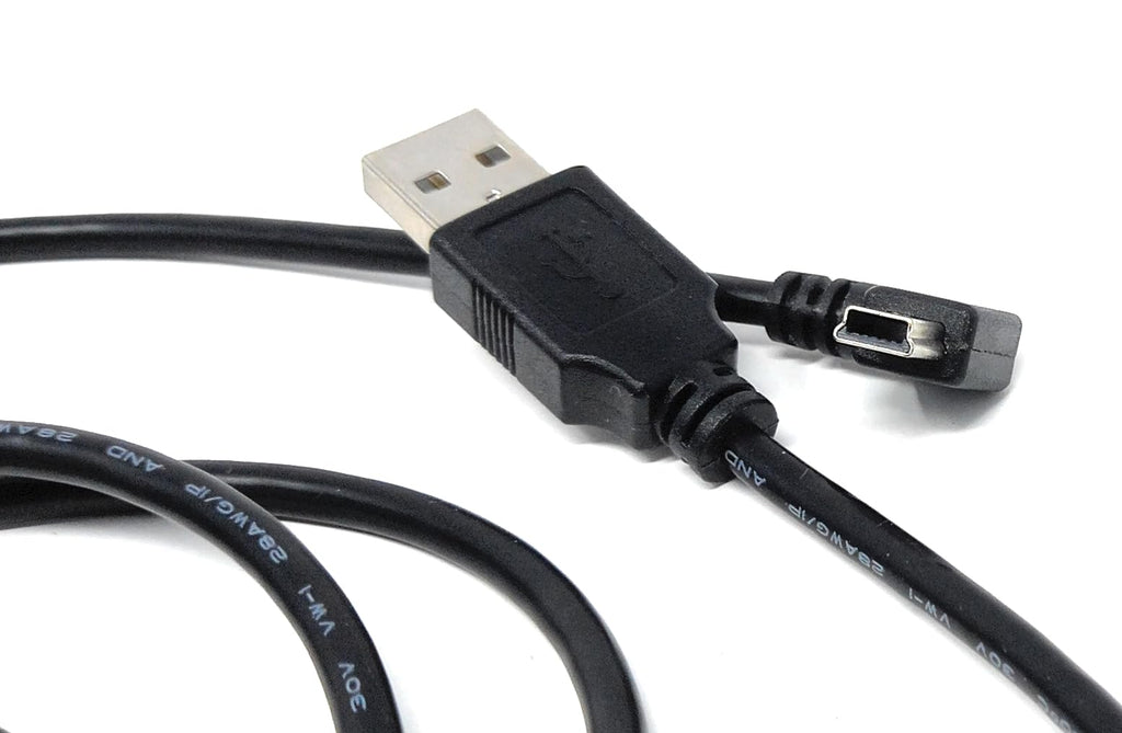 DRUT USB to Mini USB Cable – 90° Right Angle Data Sync & Charging Lead for Dash Cam, Car GPS, DVR, Digital Camera, PS3 Controller, MP3 Player & More