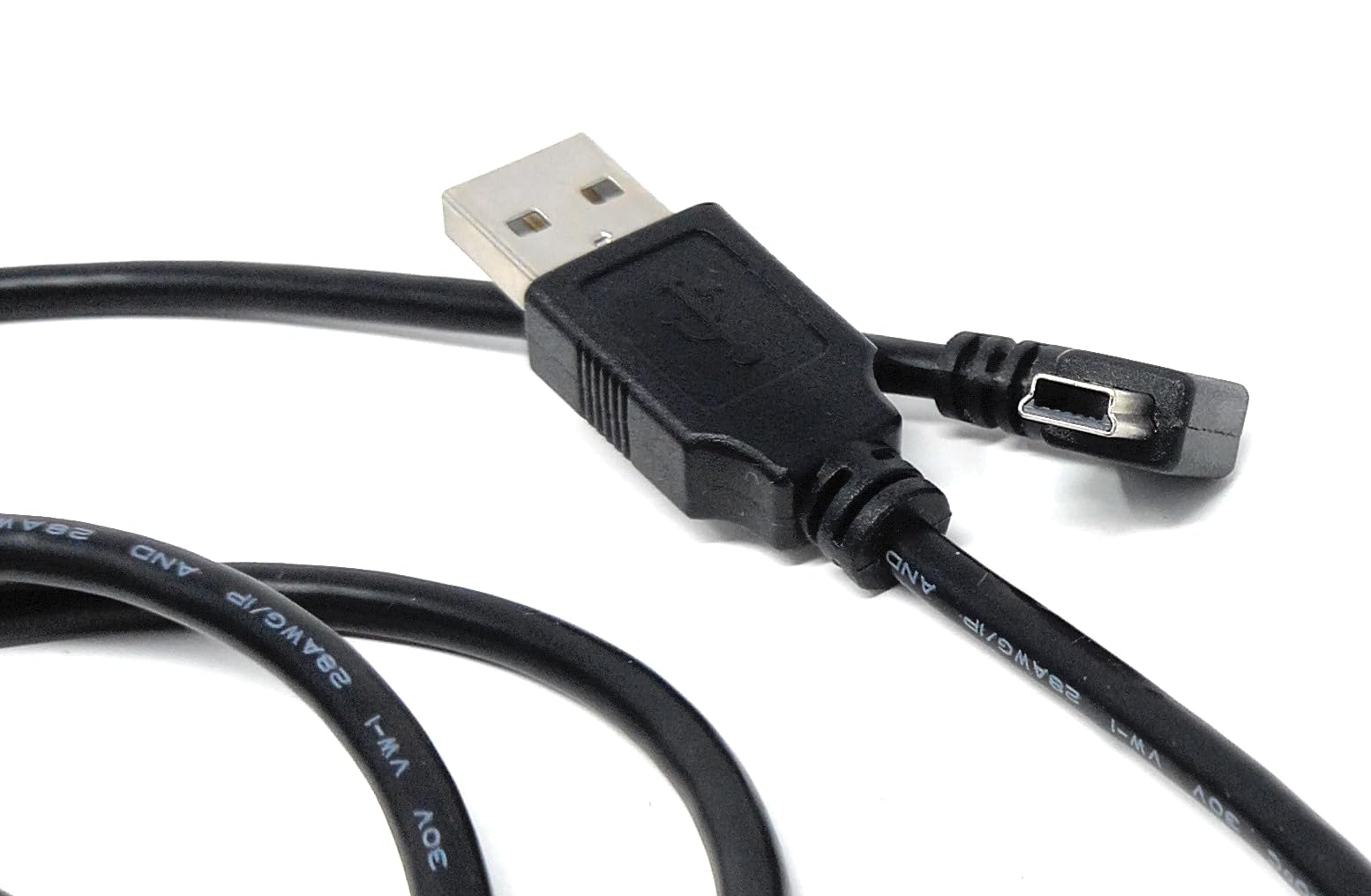 DRUT USB to Mini USB Cable – 90° Right Angle Data Sync & Charging Lead for Dash Cam, Car GPS, DVR, Digital Camera, PS3 Controller, MP3 Player & More