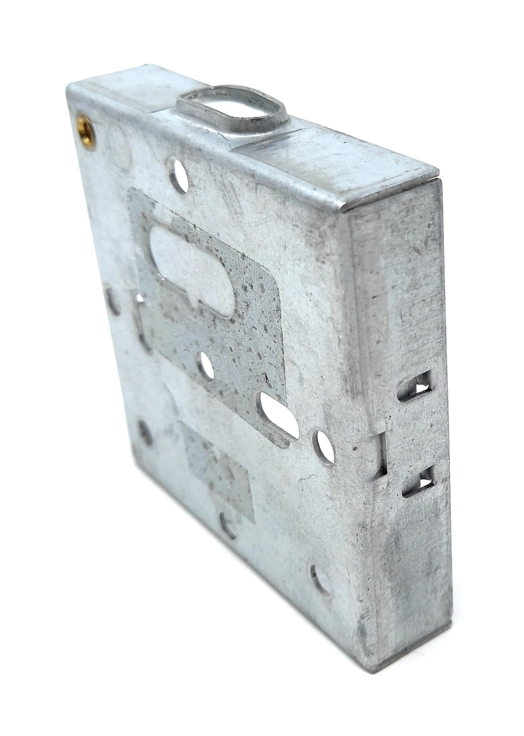 1 Gang 16mm Metal Pattress Box – Surface Mount with Earth Terminals for Electrical Faceplates