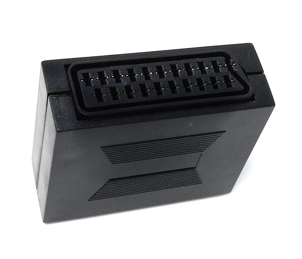 DRUT SCART Coupler 21 Pin Female to Female Socket Connector for Join Two Scart Cables Together, Gender Changer, Adapter