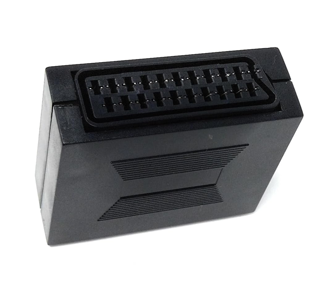 DRUT SCART Coupler 21 Pin Female to Female Socket Connector for Join Two Scart Cables Together, Gender Changer, Adapter