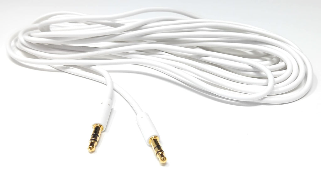 DRUT 3.5mm Stereo Audio Jack Plug to Plug, Male to Male AUX, Slim Flexible Lead Cable