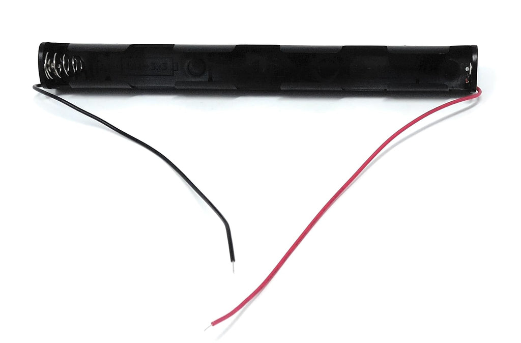 3 x AA Battery Holder Housing, Coil Spring Contact, 15cm Wired Leads