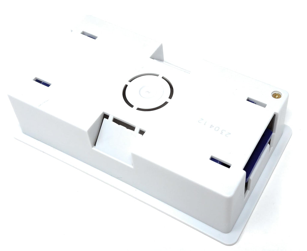 Double 2 Gang Dry Lining Back Plasterboard Box, Pattress Box with Adjustable Lugs 35mm, for Faceplate