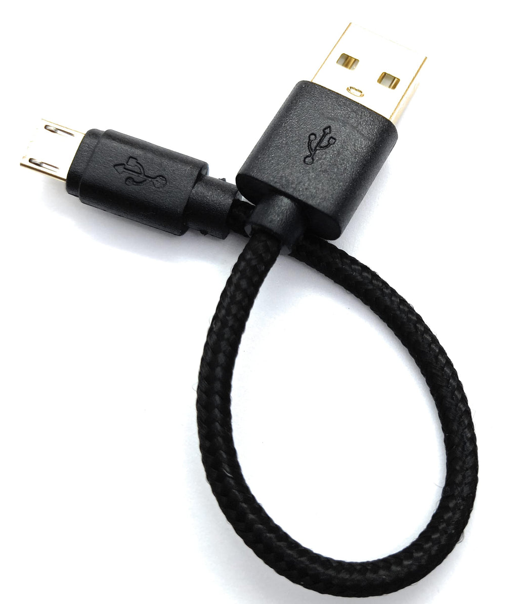 DRUT Micro USB to USB 2.0 Fast Charger Braided Cable 24AWG, A-Male to Micro B Gold Connectors Lead