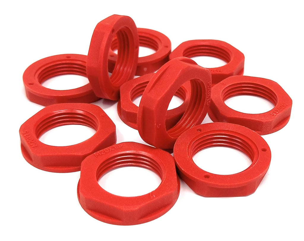 M20 20mm Nylon Locknut (Polyamide), Pack of 10 – Durable, Lightweight Fastening Solution
